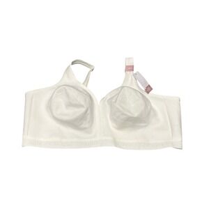 Cacique 46DDD White Full Coverage Unlined No Wire Cotton Blend Bra
